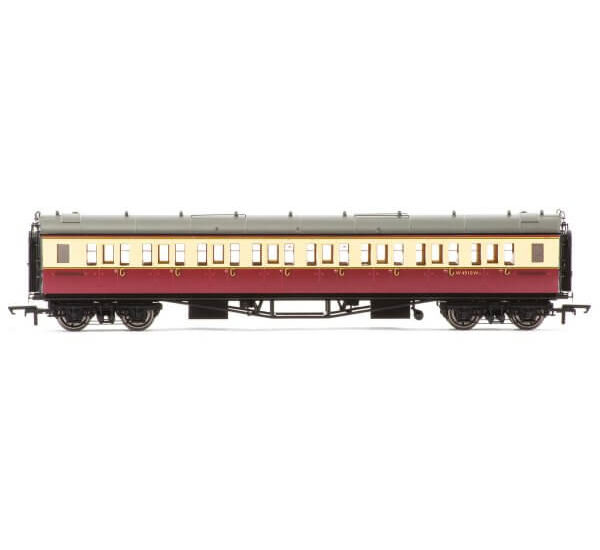Hornby R4687A Collett Bow Ended Corridor Composite (LH) W6146W BR Crimson and Cream