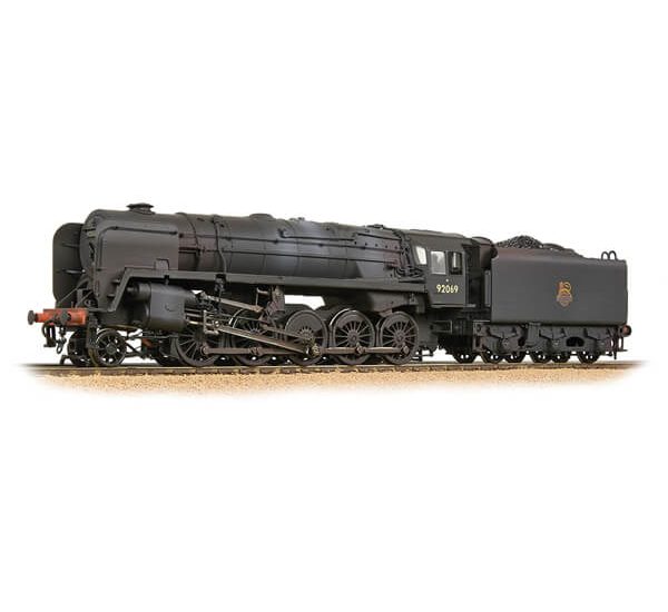 Bachmann 32-852A BR Class 9F with BR1F Tender 92069 BR Black Early Crest Weathered