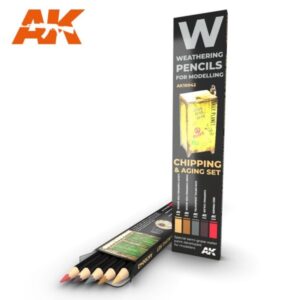 AK Interactive AK10042 Weathering Pencils Chipping & Aging Set