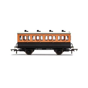 Hornby R40061 Four Wheel Coach First Class LSWR Salmon & Brown
