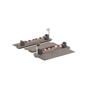 Ratio 235 N Gauge Level Crossing with Barriers