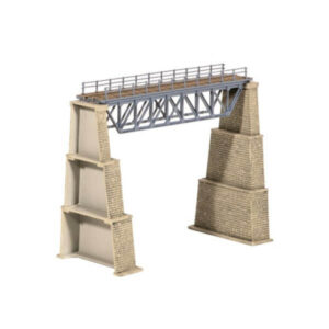 Ratio 240 N Gauge Steel Truss Bridge with Stone Piers