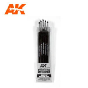 AK Interactive AK9088 Silicone Brushes Hard Tip Medium Size (pack of 5)