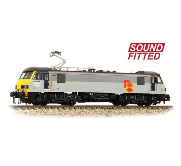Graham Farish Bachmann 371-781SF Class 90 90037 BR Railfreight Distribution DCC Sound Fitted