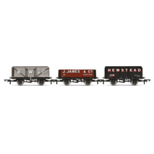 Hornby R60103 Triple Wagon Pack, B.W & Co, J. James & Co. & Newstead Colliery