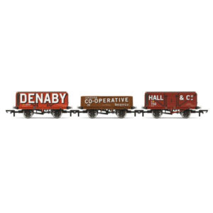 Hornby R60104 Triple Wagon Pack, Denaby Colliery, Leicester Co-Op & Hall & Co.