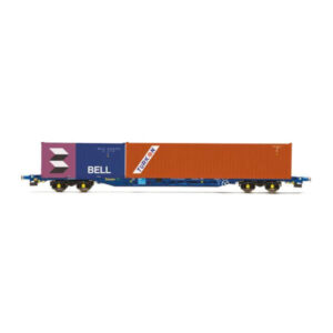 Hornby R60224 KFA Touax Container Wagon with 1 x 20′ Container & 1 x 40′ Container
