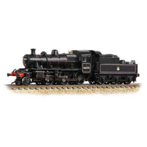 Graham Farish 372-626B LMS Ivatt 2MT 46474 BR Lined Black with Early Crest
