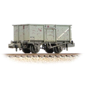 Graham Farish 377-227F 16T Steel Mineral Wagon with Top Flap Doors BR Grey Weathered