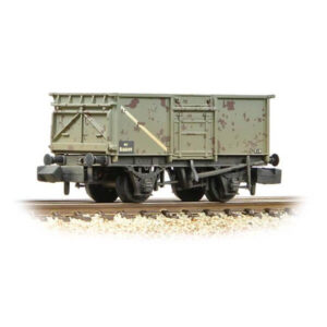 Graham Farish 377-227H 16T Steel Mineral Wagon with Top Flap Doors BR Grey Weathered