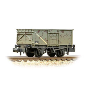Graham Farish 377-227J 16T Steel Mineral Wagon with Top Flap Doors BR Grey Weathered