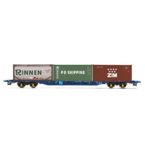 Hornby R60239 KFA Touax Container Wagon with 2 x 20′ Container & 1 x 20′ Tanktainer